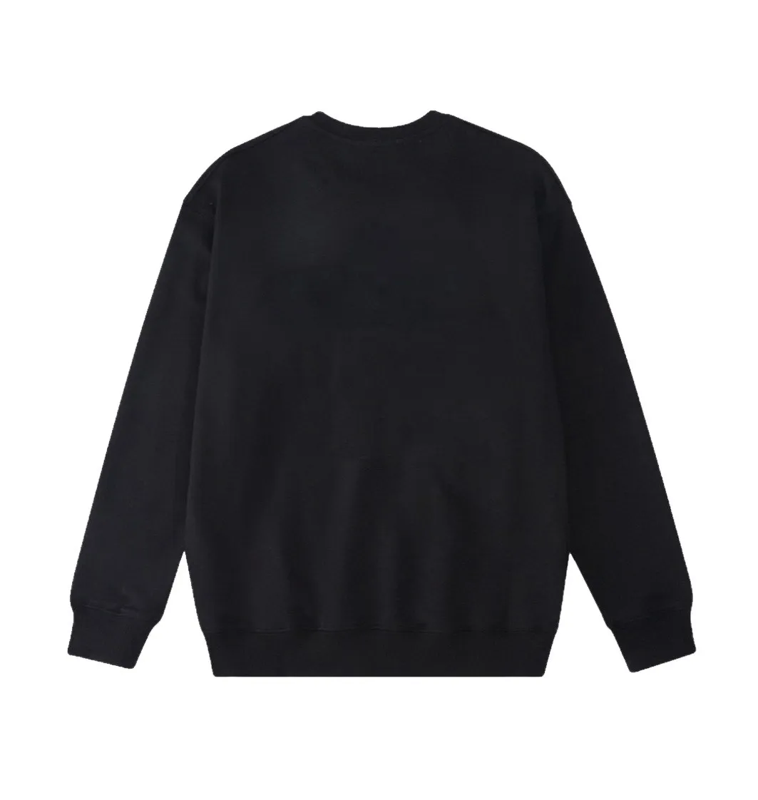 W821#P160💰 Stone Island classic round neck long-sleeved sweatshirt with embroidered badge logo on the chest! Versatile base round neck sweatshirt for couples! Simple armband design, customized 1*1 thread (fine texture), 380g double-strand large terry fabric, very good quality, foreign trade craftsmanship, respect the original version! The threads at the cuffs and hem are all original bartacks! The time-consuming and material consumption distinguishes the ordinary version on the market! Tops worn by celebrities from all walks of life on INS, can be matched with couple styles!  Color: Black White Size: M-XXL